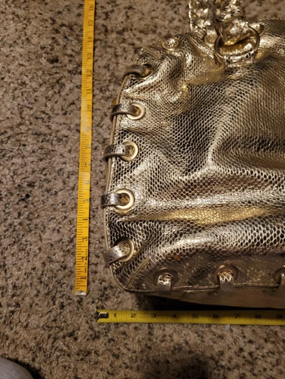 Michael Kors Gold top handle Purse - Picture 2 of 8
